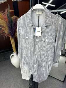 Camisas de vestir de corte regular con cuello en V y lunares para hombre, ropa de playa informal de manga larga con botones para primavera y verano, ropa transpirable ligera - Product Image 4