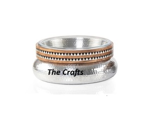 Bol de service moderne en acier inoxydable de haute qualité, couleur argent et or, écologique, pour la maison et les dîners de mariage - Product Image 2