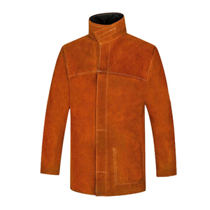 Professional Genuine Leather Welding <b>Jacket</b> for Unisex Durable Heat Shield Safety Clothing ANSI/CE Certified Flame-Retardant for - Product Image 1