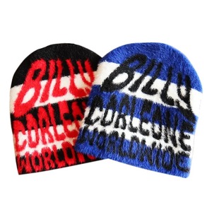 Fabricante de prendas de punto Patrón de logotipo personalizable Color Streetwear Fluffy Fuzzy Color Block Jacquard Candy Knit Mohair Beanie - Product Image 2