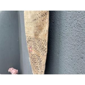 1.4x2.1 ft Rug, Turkish Rug, Vintage <b>Brown</b> <b>Wool</b> Southwestern Rug - Product Image 2