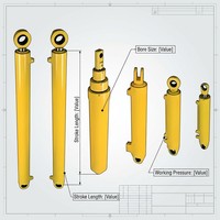 Cylindre hydraulique télescopique multi-étages personnalisé OEM Lejiang, double effet, chromé dur, pour benne basculante de camion et remorque