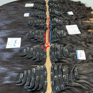 ข้อเสนอใหม่ต่อผมสีดํา 100% คลิปเวียดนามเพื่อต่อผมของคุณผมมนุษย์บริสุทธิ์ราคาที่ดีที่สุดพร้อมส่ง - Product Image 1