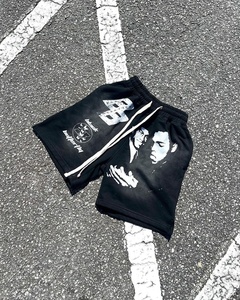 Custom Sun Faded Shorts Verano Algodón Cordón Vintage Hombres Raw Edge Acid Wash Shorts 400 GSM Se adapta a la talla real - Product Image 3