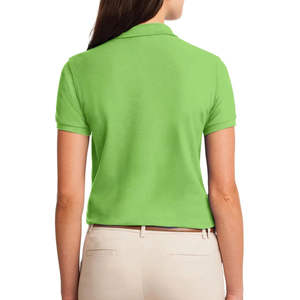 Polo de manga corta de talla grande para mujer de color personalizado para mujer con logotipo bordado - Product Image 5