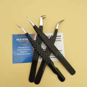 Pince à épiler diamantée en acier inoxydable de haute précision pour extensions de cils pince à épiler volume avec pointe pointue - Product Image 5