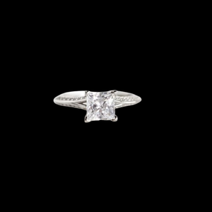 Princess Cut Diamond Knife <b>Edge</b> Split Shank Anniversary Ring for Women - Product Image 6