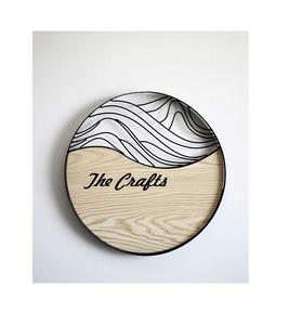 Plateau de service à dessert de forme ronde pour ustensiles de cuisine Plateau de service en bois et en fer à des prix raisonnables - Product Image 4