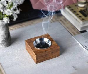Modern Acacia <b>Wood</b> Religious Eco-Friendly Incense <b>Burner</b> with Vent Holes Handcrafted Design <b>for</b> Home Decor Gifting - Product Image 2