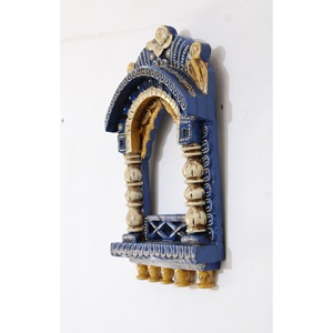 Tesoro artesanal indio marco de fotos tallado Jharokha con marco de madera con técnica de pintura tamaño personalizable que muestra fotos - Product Image 5