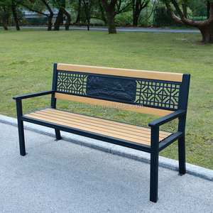 <span class=keywords><strong>Banc</strong></span> d'extérieur moderne en métal à motif paysager athénien <span class=keywords><strong>et</strong></span> finition imitation <span class=keywords><strong>bois</strong></span>, avec pieds galvanisés, pour parcs, gymnases <span class=keywords><strong>et</strong></span> centres commerciaux - Product Image 5
