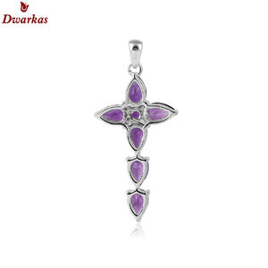 Croix ronde coupe brillante bijoux fins pendentifs et breloques 925 argent sterling noir onyx pierre précieuse pendentif à breloque pour collier - Product Image 6