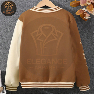 Buen proveedor, haga su propio gráfico más nuevo, detalle de parches, ribete a rayas sin camiseta, ropa exterior, chaquetas universitarias de béisbol universitario - Product Image 2