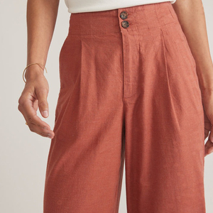 Pantalones Anchos de Pierna Ancha para Mujer, Talla Grande, Cintura Alta, con Bolsillos, Pantalones Acampanados, Primavera Verano, Sólidos, Finos, Elegantes - Product Image 3