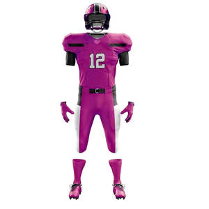 Quantité minimale de commande bas personnalisé sublimation imprimé Logo football américain uniformes ensembles court 100% polyester respirant unisexe adulte en gros - Product Image 3