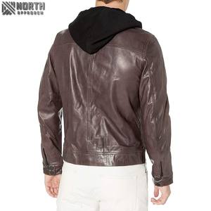 Ventes directes d'usine Vestes en cuir pour hommes Veste en cuir véritable pour hommes à la mode Veste en faux cuir - Product Image 2