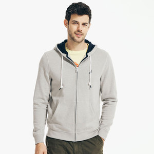 Sudadera con capucha y cremallera completa para hombre, 100% algodón, corte holgado, con logo personalizado, OEM, estilo urbano, invierno, venta al por mayor - Product Image 1