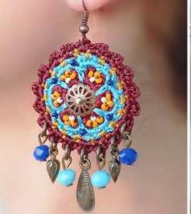 Pendientes de Cuentas Bordadas a Mano para Mujer, Pendientes de Cuentas Múltiples, Joyería Festiva para Mujer al Mejor Precio, Pendientes de Cuentas - Product Image 5