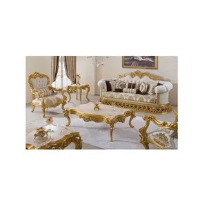 Affordable Prices Hand Carved Sofa Set with Top Grade Material Made Sofa Set For Living Room Uses By Indian Exporters