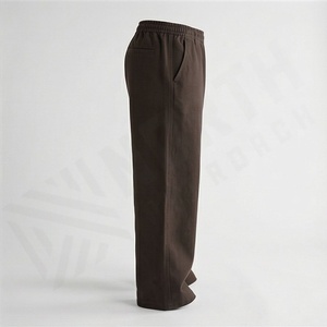 High Quality Custom Logo Summer Casual Sweatpants Mid Waist Track Pant Style Jogger Pants Winter Cotton <b>Fabric</b> Streetwear Bottom - Product Image 3
