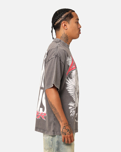 เสื้อยืดผู้ชายลายกราฟิกแนวสตรีทแวร์สีแอซิดวินเทจ - Product Image 4