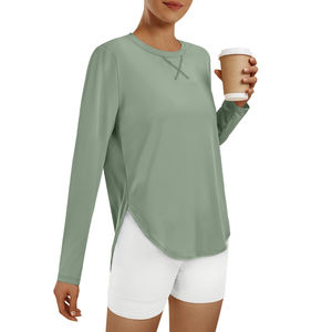 Nouvelle arrivée hauts d'entraînement à manches longues pour femmes athlétique UPF 50 + chemises de protection contre les éruptions solaires course à pied vêtements à séchage rapide - Product Image 1