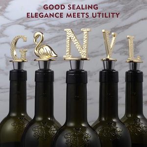 Gold Letter N Prosecco <b>Wine</b> Bottle Stopper Reusable Leak-Proof Accessory With Keep-Fresh Standard Gift for <b>Wine</b> Lovers - Product Image 3