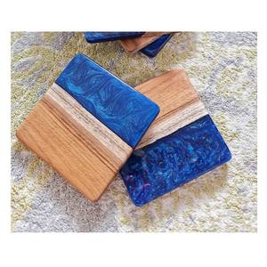 <b>Christmas</b> Table Decoration Wood Epoxy Resin <b>Coaster</b> Tabletop Wood <b>Placemats</b> <b>Coaster</b> for Drink Wood <b>and</b> Epoxy Resin Free <b>Coasters</b> - Product Image 1