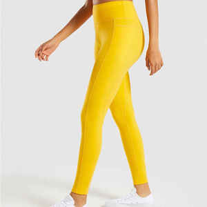 Trendy Leggings Bulk Orders Supplier Custom Logo Yoga Pants Compression <b>Tights</b> High Waist High-Quality Fabric - Product Image 4