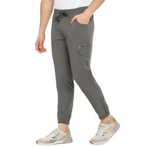 Men's Casual 100% Woolen Trousers <b>Elastic</b> Waist Mid Waist Straight Pattern Plain Dyed OEM Service Available - Product Image 4
