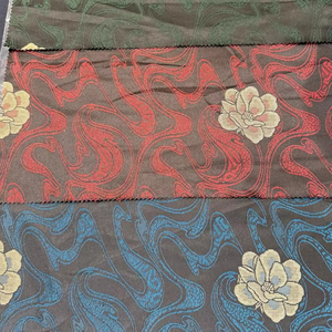 100% Ultra doux Polyester Satin Jacquard tissu séchage rapide respirant métallique fil spécial filles musulman femmes Abaya vêtement - Product Image 1