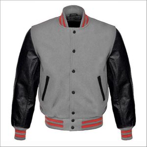 Chaqueta Varsity Personalizada de Invierno para Hombre, de Lana, Piel de Oveja, Cuero Genuino, con Logos Bordados, Parches y Etiquetas - Product Image 5