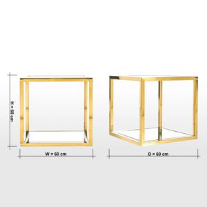 Table d'appoint moderne en verre de forme carrée avec base en métal, parfaite pour le salon, le café, le bureau et les espaces élégants de l'Inde - Product Image 6