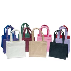 Bolsas de Regalo de Yute Ecológicas de Alta Calidad con Color/Tamaño/Logotipo Personalizables para Regalos Promocionales y Bodas - Compre Conos Nuestro Negocio - Product Image 4