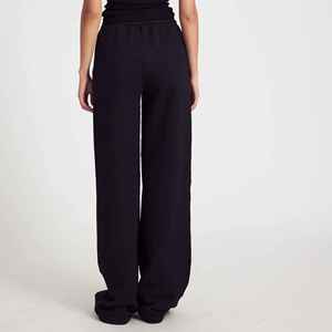 2025 New Arrival High Quality Custom Embroidery Logo Women's Regular Fit Sweatpants Straight Leg Winter <b>Elastic</b> Waist <b>Lace</b> - Product Image 6