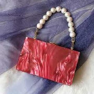 Pochette à main élégante en acrylique Design de sac à main élégant et moderne Parfait pour les fêtes et les occasions spéciales par Moon Rise Craft - Product Image 5