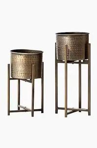 กระถางทองเหลืองสไตล์วินเทจสำหรับสวนในร่มและกลางแจ้ง - Product Image 4