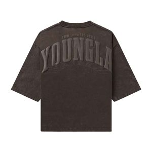 T-shirt décontracté de fitness pour homme de qualité supérieure, à manches courtes, surdimensionné, 100% coton avec impression numérique, motif uni - Product Image 4