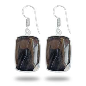 Wholesale Women's Earring botswana agate earring Gemstone Birthstone Christmas Handmade Jewelry Silver plated brass Earring - Product Image 5