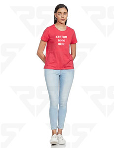 Max T-shirt solide à manches courtes pour femmes OEM Design personnalisé et logo imprimé T-shirts brodés OEM pour femmes - Product Image 5