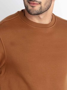 100% algodón ropa informal cómoda hombres sudaderas al por mayor 2025 nueva llegada polar cuello redondo sudaderas transpirables - Product Image 5