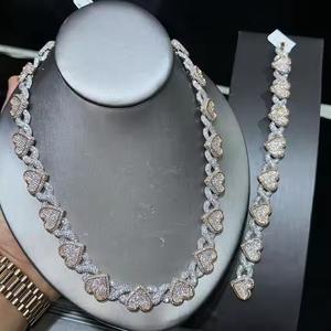 Hip Hop Jewelry 18mm 24 Inch <b>Silver</b> 925 Jewelry Men Vvs1 Moissanite Diamond <b>Cuban</b> <b>Chain</b> Full Diamond Men <b>Chain</b> From Wholesale - Product Image 1