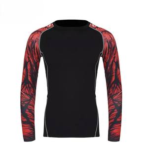 GAF MMA Rash Guard Manga completa con impresión sublimada Ajuste elástico duradero Perfecto para Artes Marciales Jiu Jitsu y sesión de agarre - Product Image 3