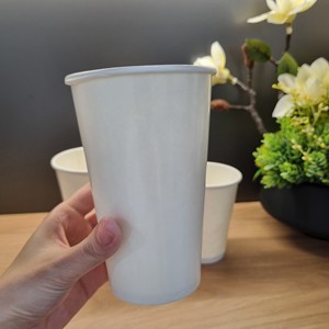 Produits tendance 2025 nouveautés gobelets en papier jetables à paroi unique pour café thé à emporter produit écologique blanc 16oz - Product Image 5