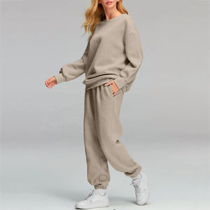 Ensemble deux pièces d'hiver sur mesure sweat-shirt à manches longues et pantalon de survêtement tenue chaude et confortable pour hommes et femmes - Product Image 5