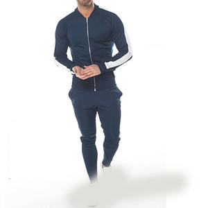 Nouveau design de survêtements Vêtements de sport coupe ajustée pour hommes unis Survêtement personnalisé avec fermeture éclair en coton et polyester - Product Image 2