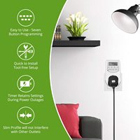 Interruptor Temporizador Programable Semanal de 24 Horas, Enchufe Digital de 220V para UE/Reino Unido/EE. UU.