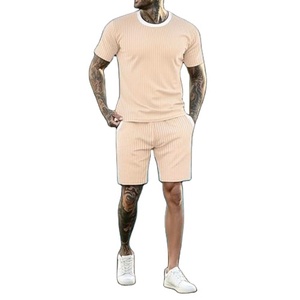 Nueva llegada transpirable de algodón de alta calidad, conjuntos cortos de gimnasio para hombres, camiseta y conjunto corto, conjuntos de pantalones cortos informales de verano OEM - Product Image 2