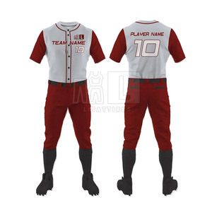 Nouvelles tenues de baseball personnalisées en couleur, 100% polyester, respirantes, légères, anti-humidité, ajustement confortable, unisexe - Product Image 3