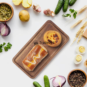 Bandeja de madera elegante Tradebyd, bandeja decorativa hecha a mano para servir comida, té, café, desayuno y uso en restaurante de Hotel - Product Image 1